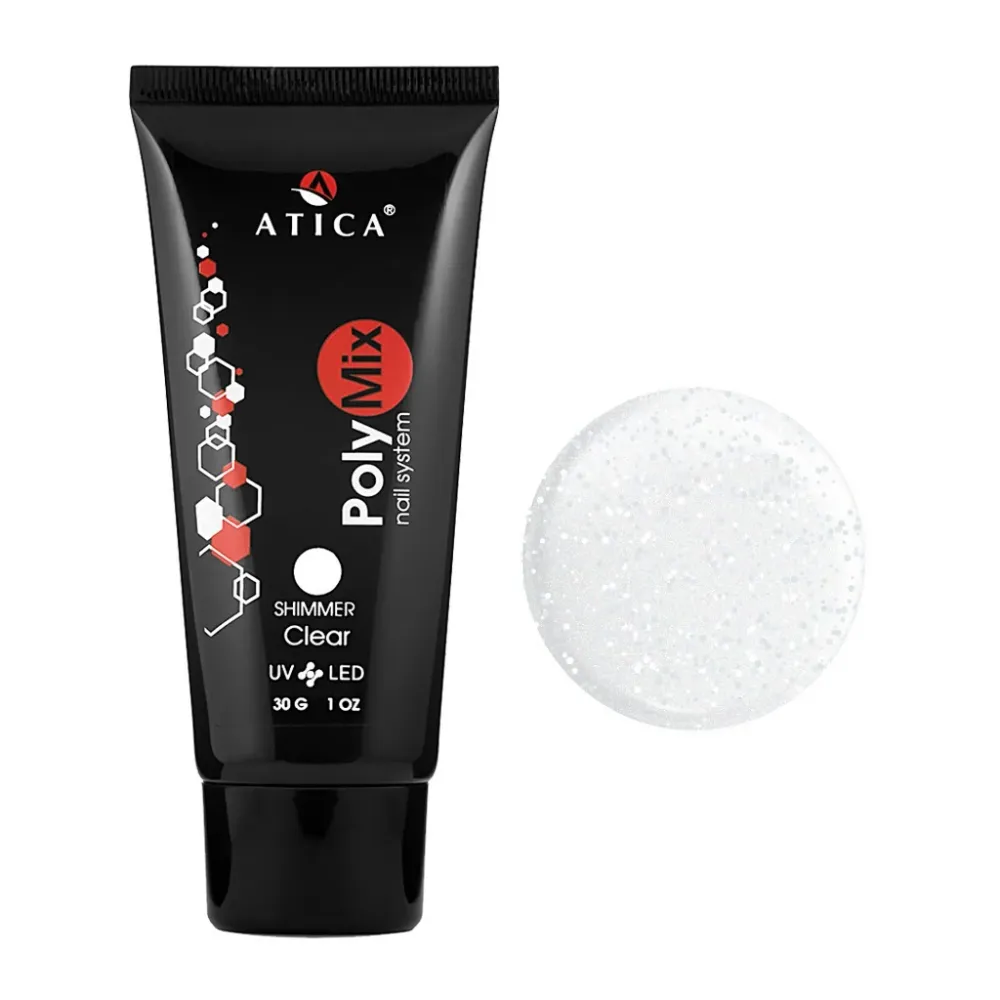 PolyGel PolyMix Prozirni Shimmer 30 ml Atica
