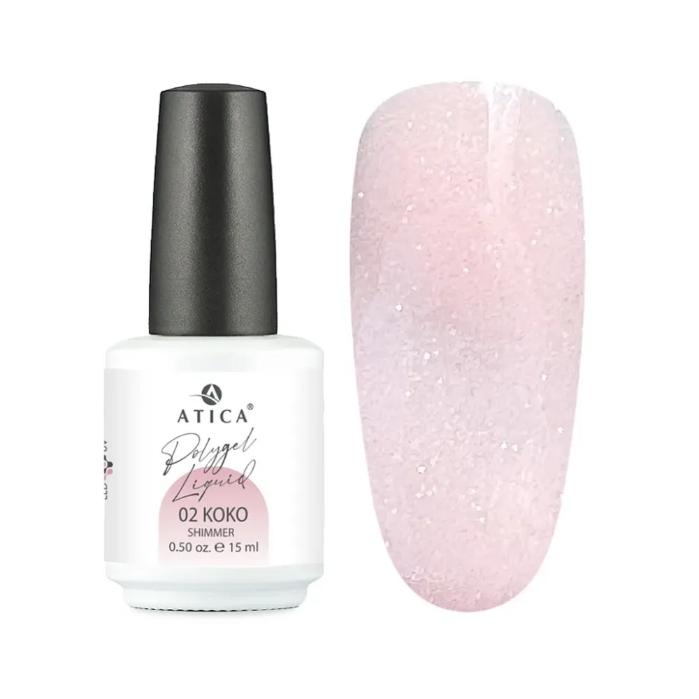 Polygel tekućina №2 Koko Shimmer 15 ml Atica