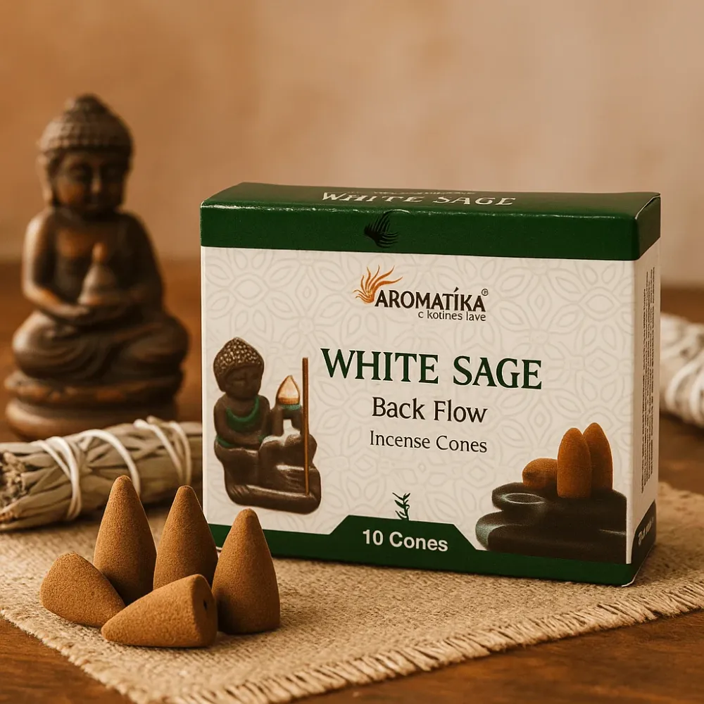 Bijeli kadulja konusi za povratni dim, pakiranje od 10 Aromatica