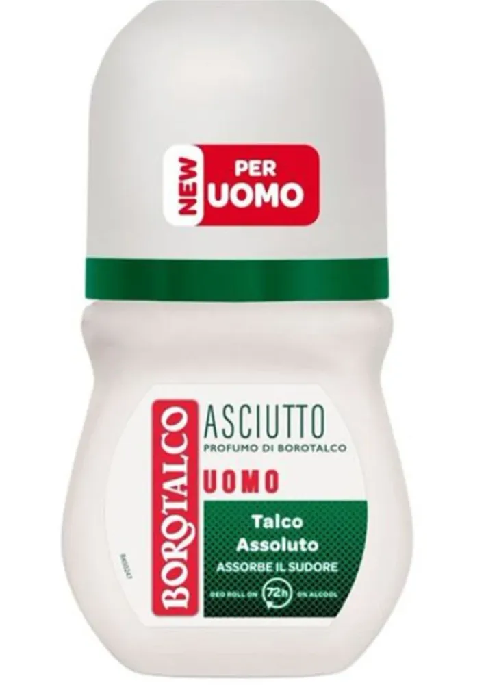 Borotalco Roll on deodorant asciouto Invisible MAN 50ml