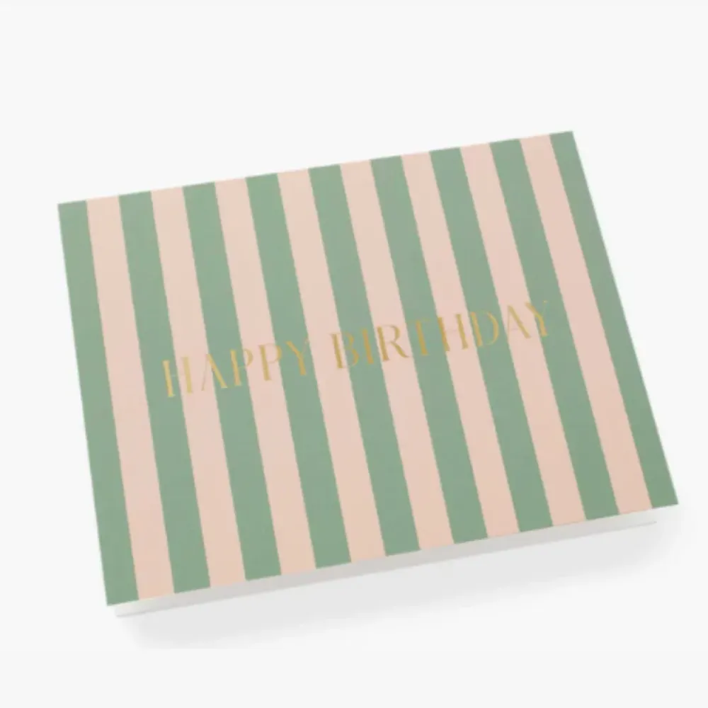 Cabana Stripe Birthday Card