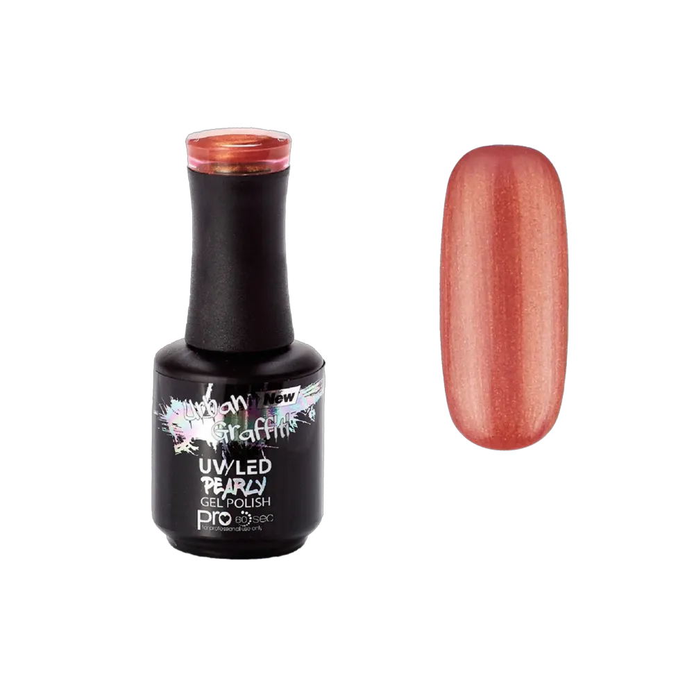 Cinnamon Heart - UGGP-A0904 Urban Graffiti Crveno-Narančasti Biserni Gel Lak 15ml