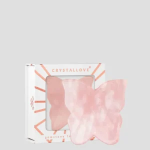 Crystallove rozenkvarcni leptir gua sha ploč za masažu lica