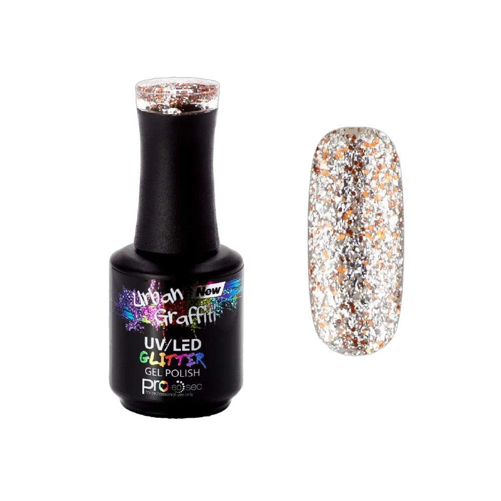 Diamond Ember - UGGP-A0911 Urban Graffiti srebrni i zlatni sjajni gel lak 15ml