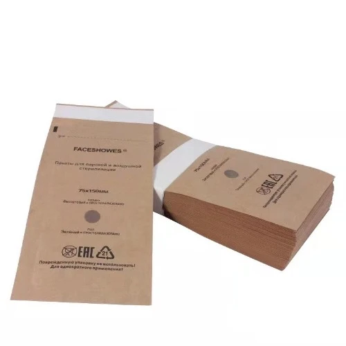 Sterilizacijske vrećice (kraft vrećice) Faceshowes 75*150mm (smeđ) 100 kom