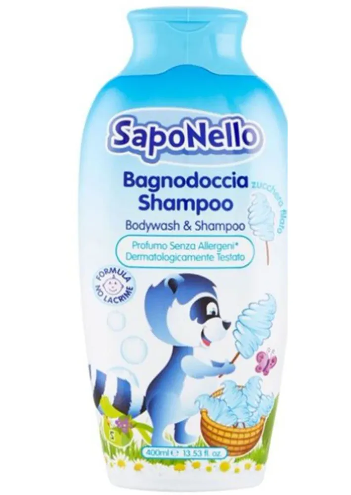 Felce Azzurra Saponello Kids Body wash and Shampoo Cotton sugar 400ml