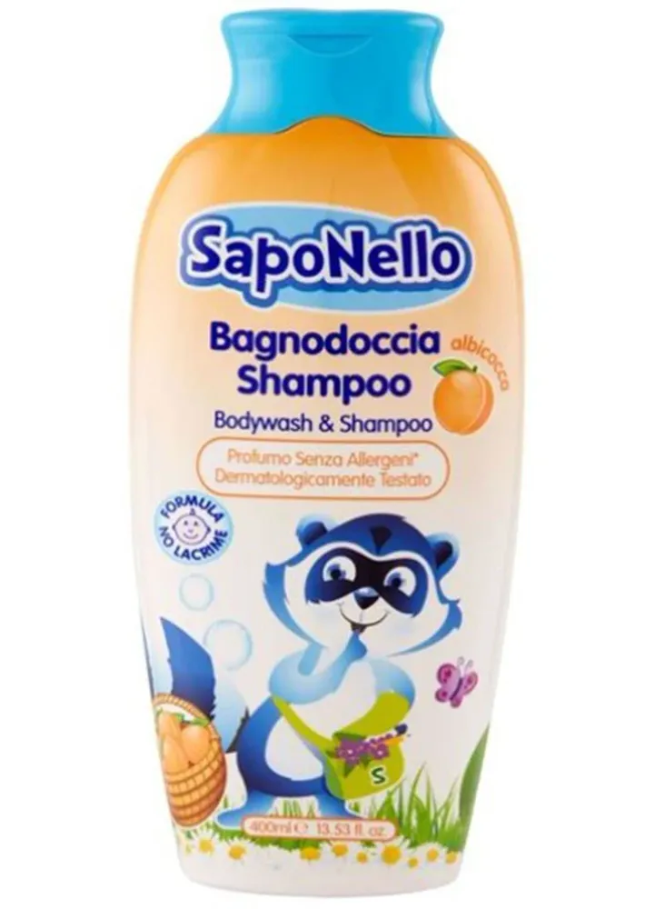 Felce Azzurra Saponello Kids Body wash and Shampoo Apricot 400ml
