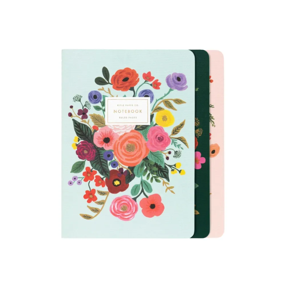 Garden Party Stitched Notebook Set 3