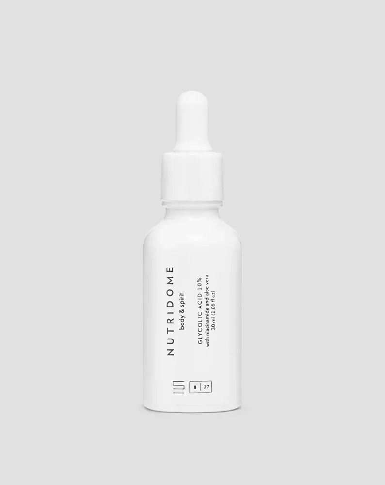 Glikolna kiselina 10% s niacinamidom i aloe verom, regenerativni serum za izravnavanje tonova Nutridome