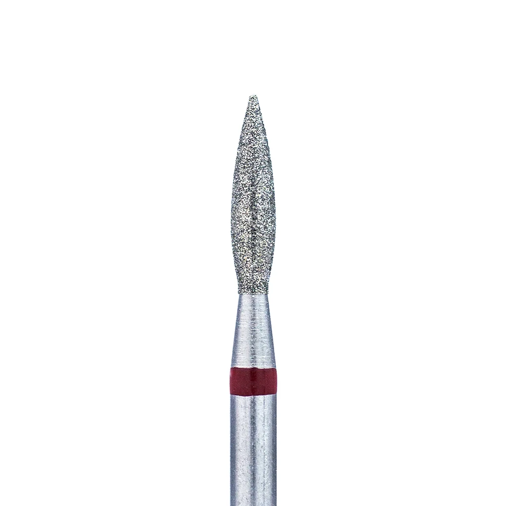 Dijamantna freza, Plamen šiljasti, 2.3*8.0 mm, Crvena, Tajvan Global