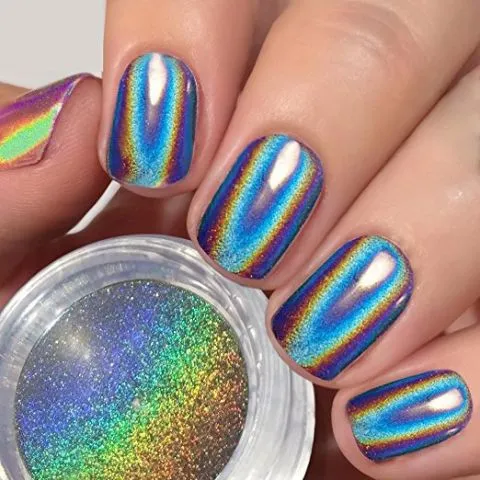 Holographic prah za nokte Rainbow Global