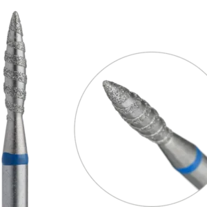Dijamantna freza, Plamen šiljasti, Tornado, 2.1*8.5 mm, Plava GOOD GIRL GEL