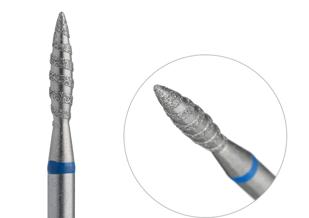 Dijamantna freza, Plamen šiljasti, Tornado, 2.1*8.5 mm, Plava GOOD GIRL GEL
