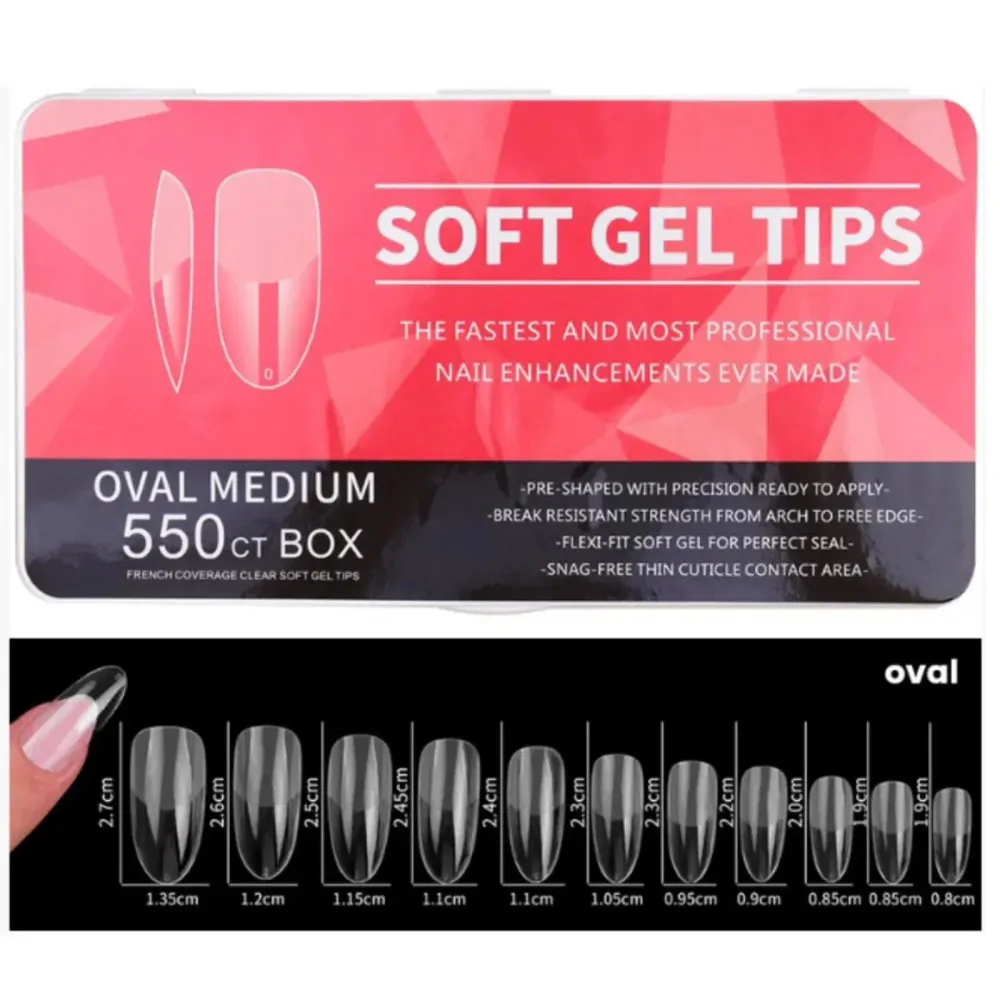 Gel vrhovi srednje veličine Ovalni, 550 kom GOOD GIRL GEL