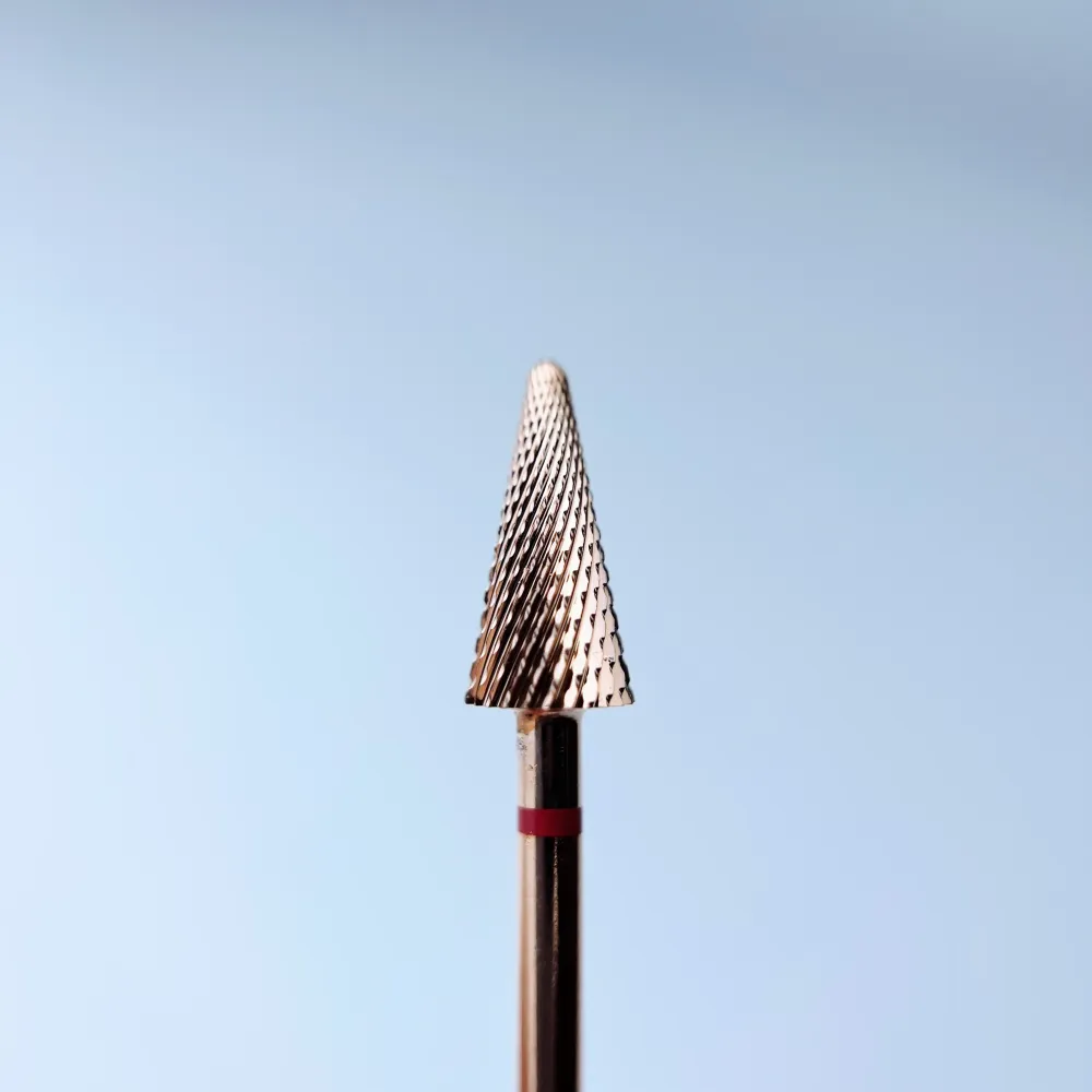 Tvrdometalna freza Rose Gold, "Cone”, 6*15, Crvena GOOD GIRL GEL