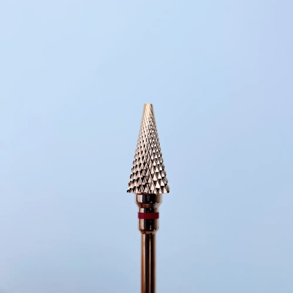 Tvrdometalna freza Rose Gold, "Cone” Šiljasta, 6*13, Crvena GOOD GIRL GEL