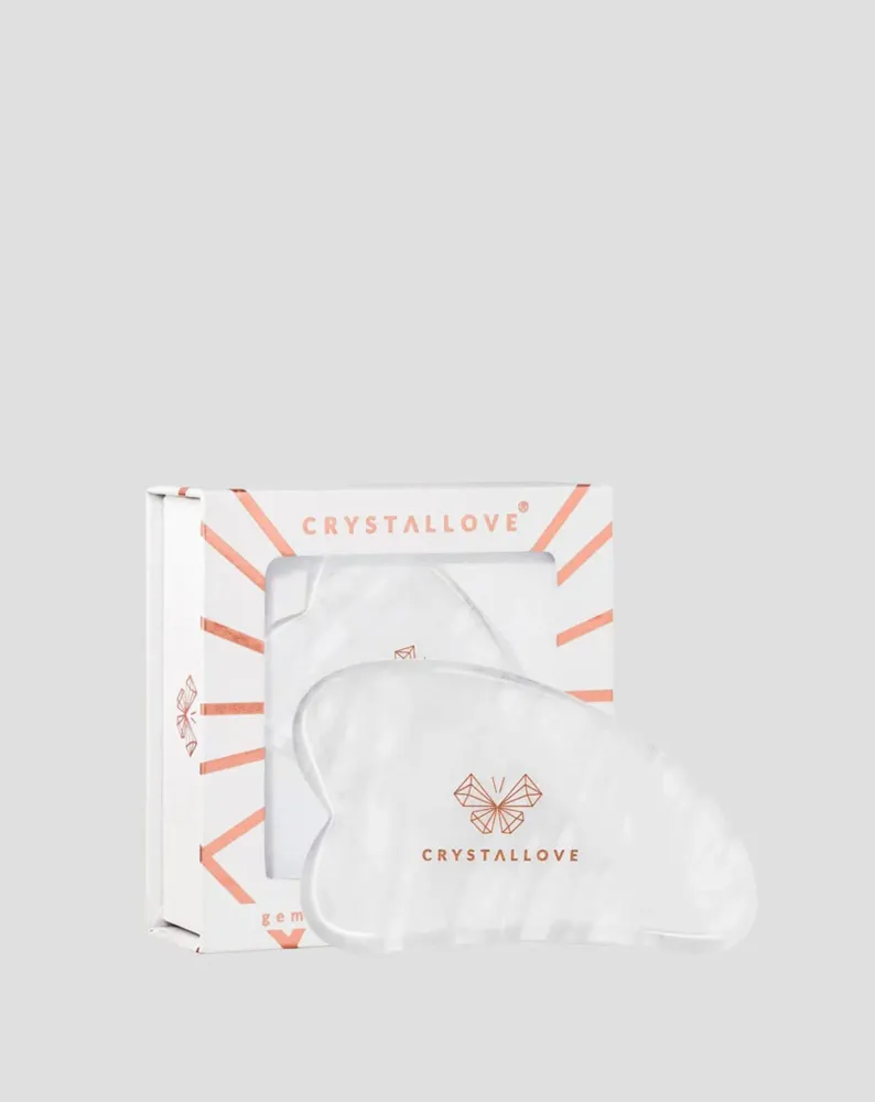 Gua sha ploč za masažu lica od gorskog kristala s Crystallove svojstvima čišćenja
