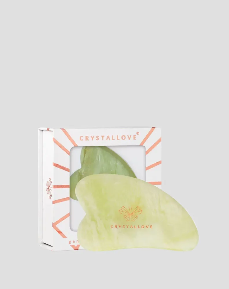 Gua sha ploč za masažu lica od kamena mladosti Crystallove Jade