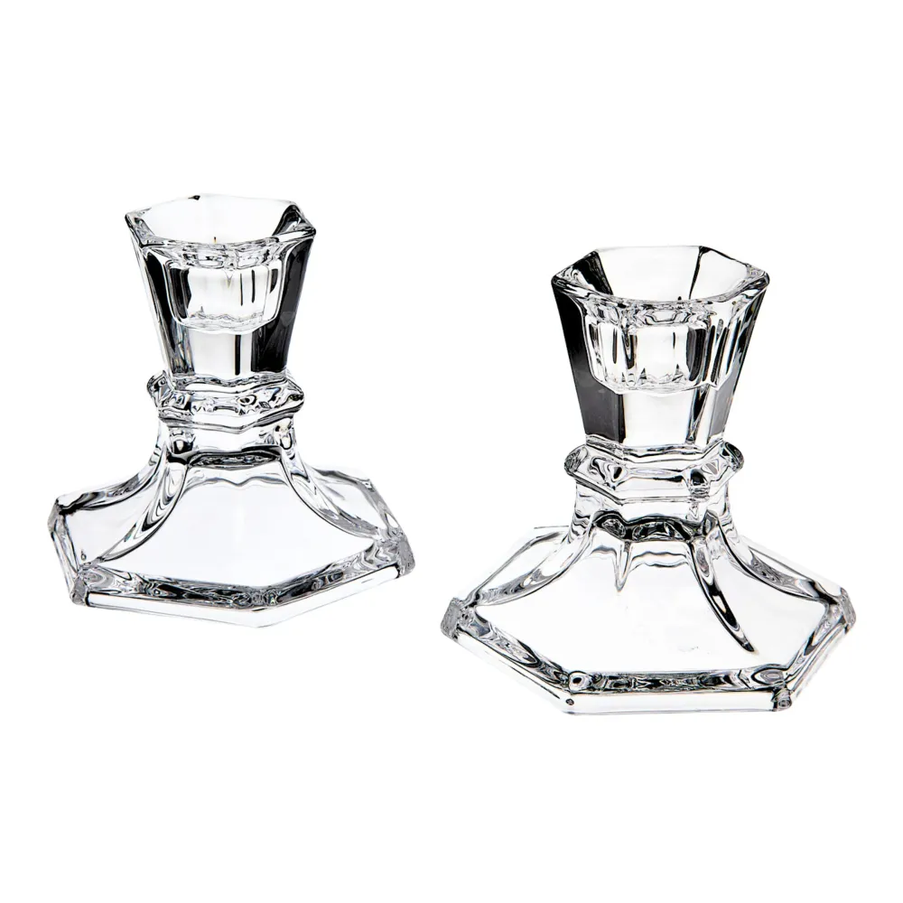 Hexagon Taper Candle Holders Set 2