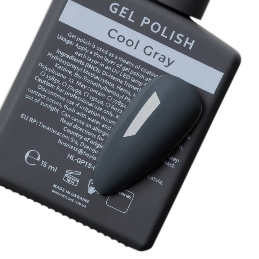 Gel lak Cool Gray 15 ml HEYLOVE