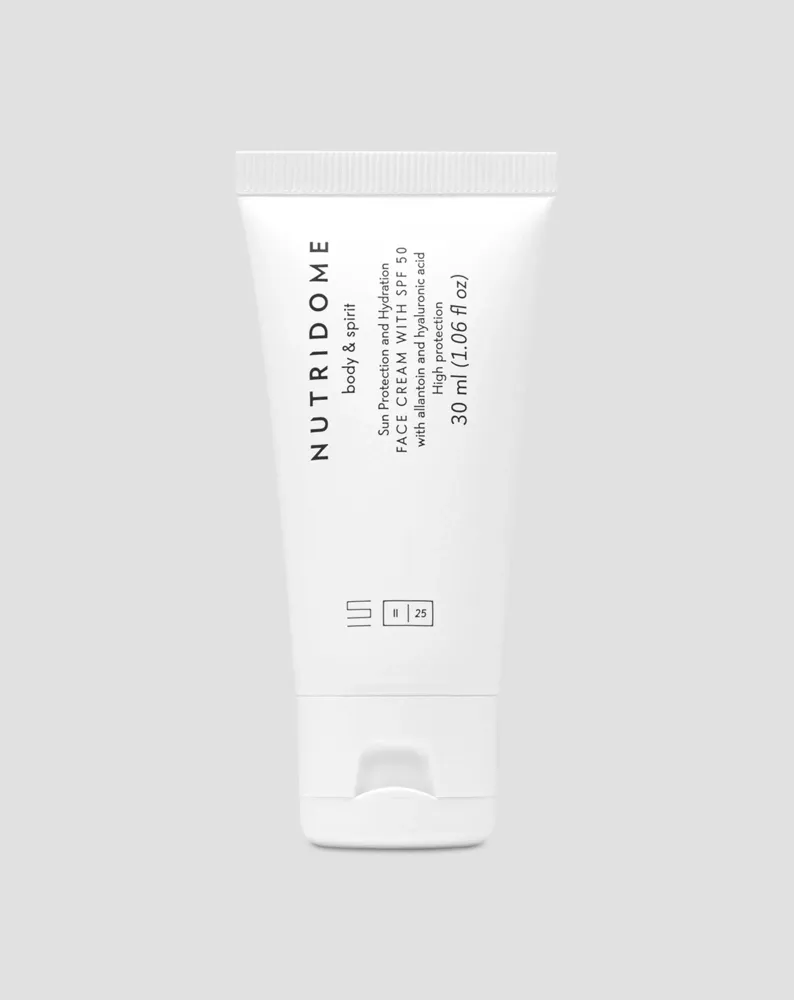 Hidratantna krema za lice SPF 50 s alantoinom i hijaluronskom kiselinom Nutridome