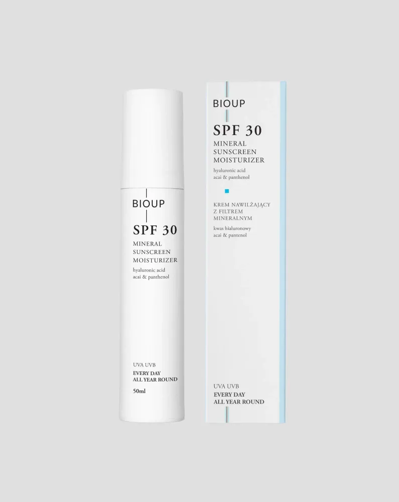 Hidratantna krema s mineralnim filterom SPF 30 hijaluronska kiselina i provitamin B5 BIOUP
