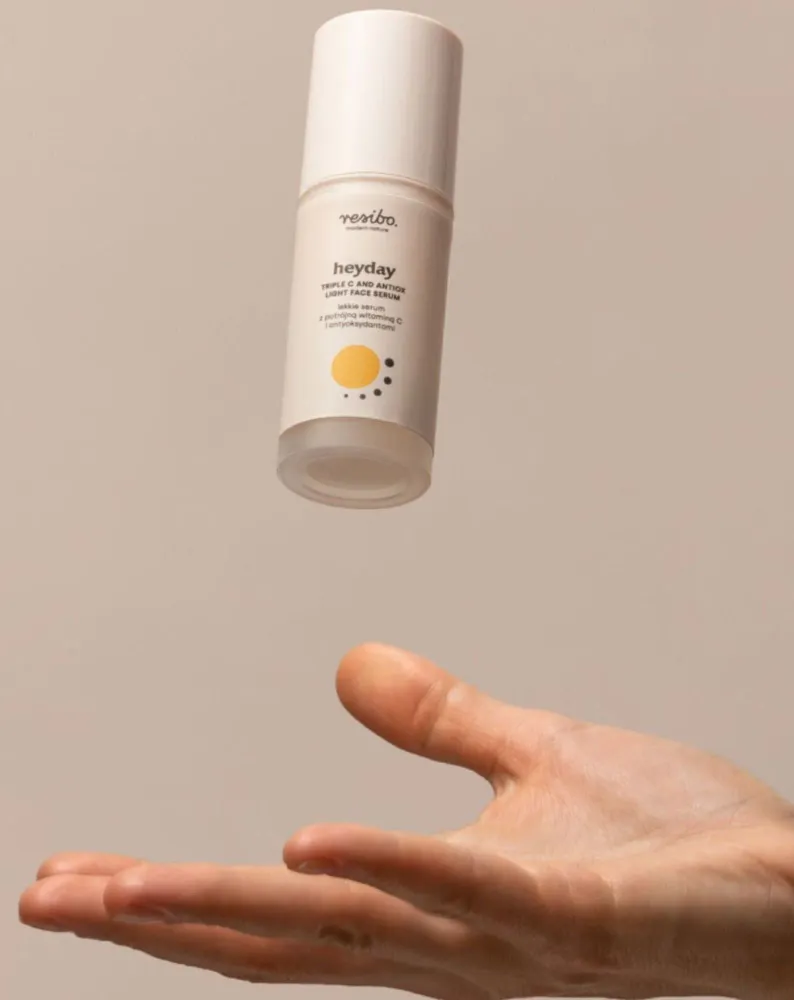 Hranjivi, osvjetljujući Heyday serum za lice s antioksidansima i trostrukim vitaminom. C 30 ml Resibo