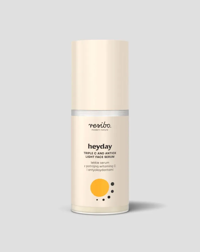Hranjivi, osvjetljujući Heyday serum za lice s antioksidansima i trostrukim vitaminom. C 30 ml Resibo
