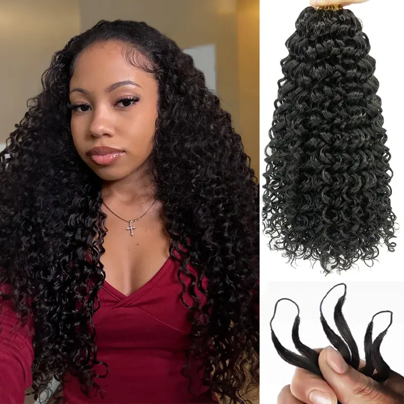 ISEE HAIR Human Hair Crochet Extensions Miracle Knots Pre-Separated 50g/Pack – Knotless Boho Braids, 4-5 Packs Full Head,...