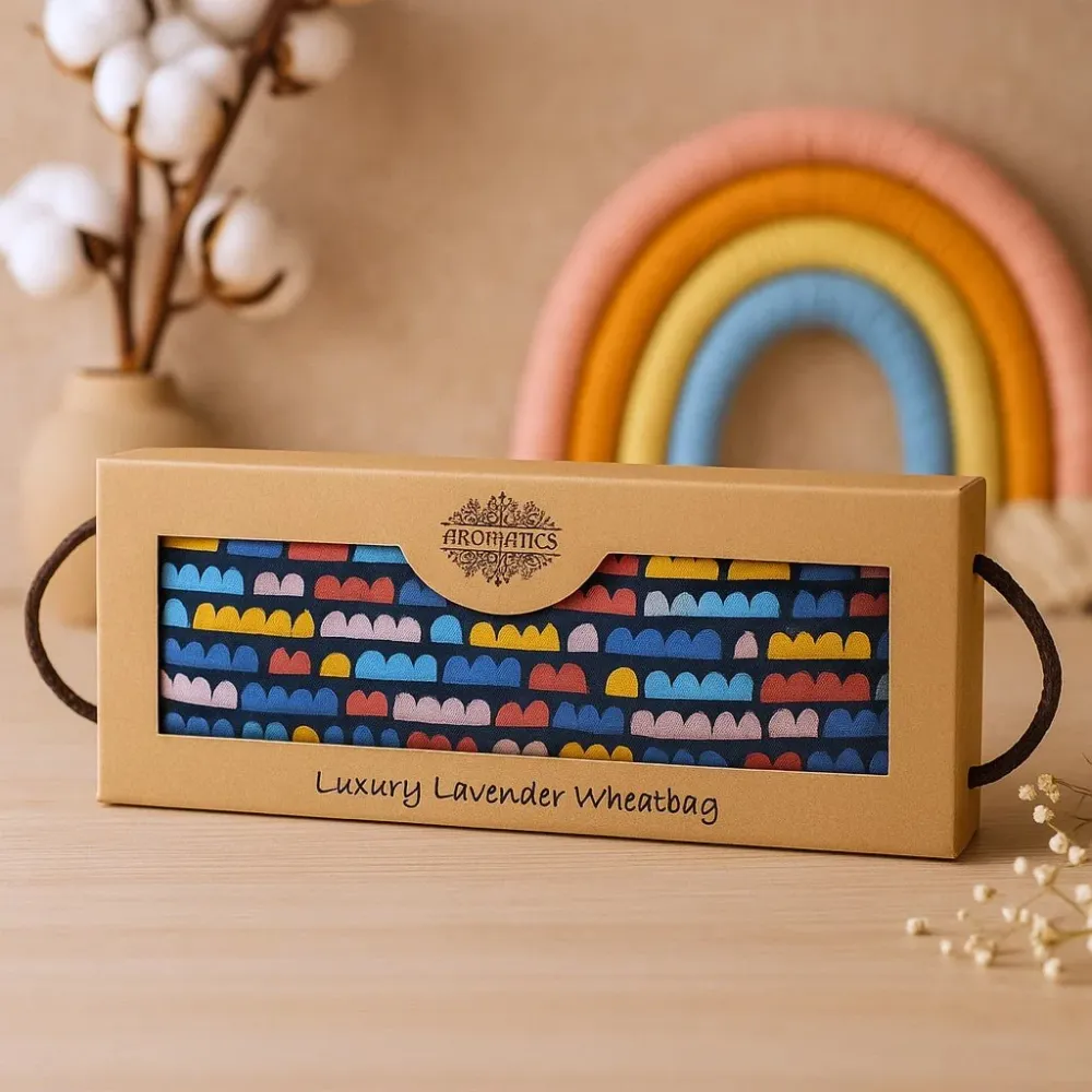 Jastučić za oči od lavande u poklon kutiji – Rainbow Clouds