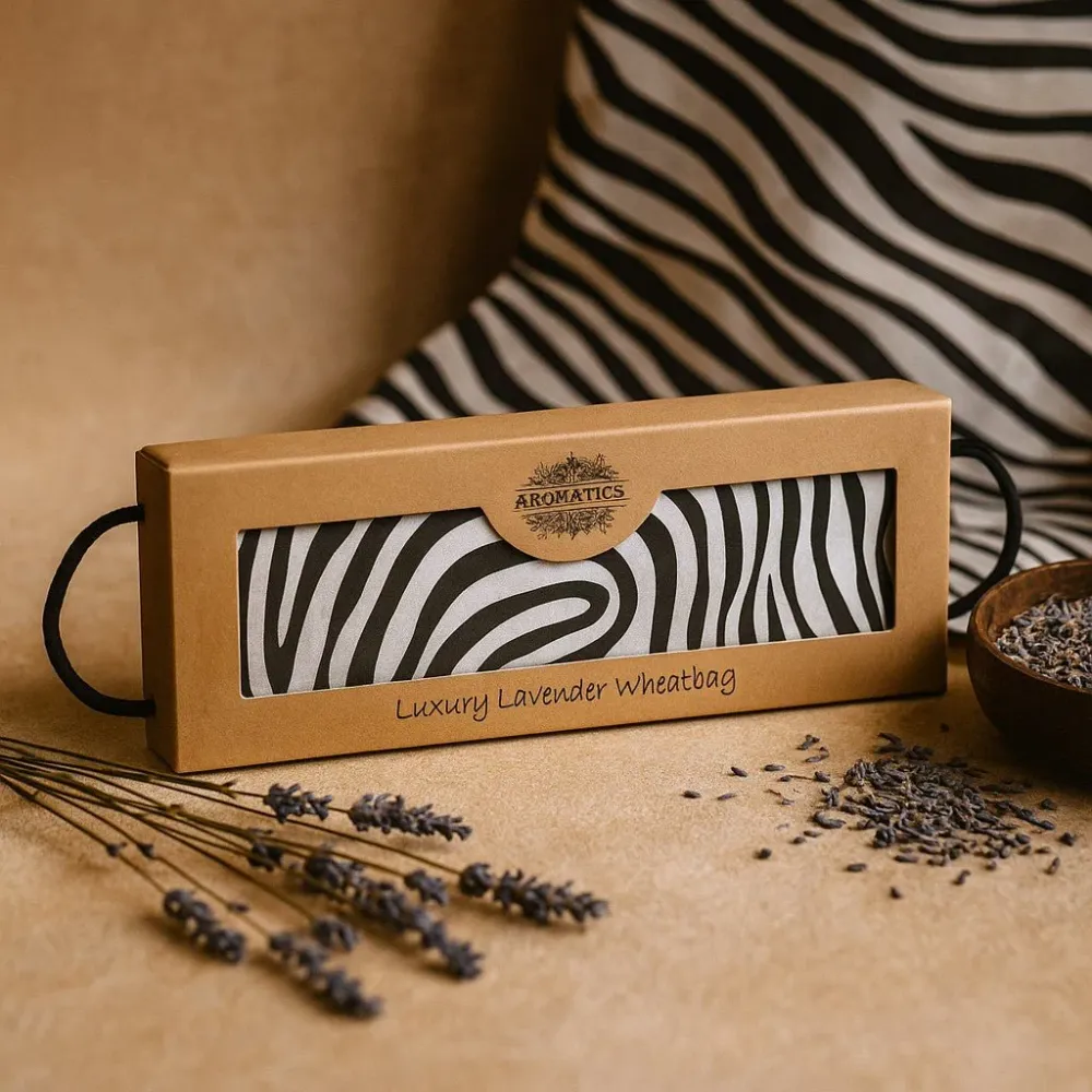 Jastuk za oči od lavande Zebra s poklon kutijom