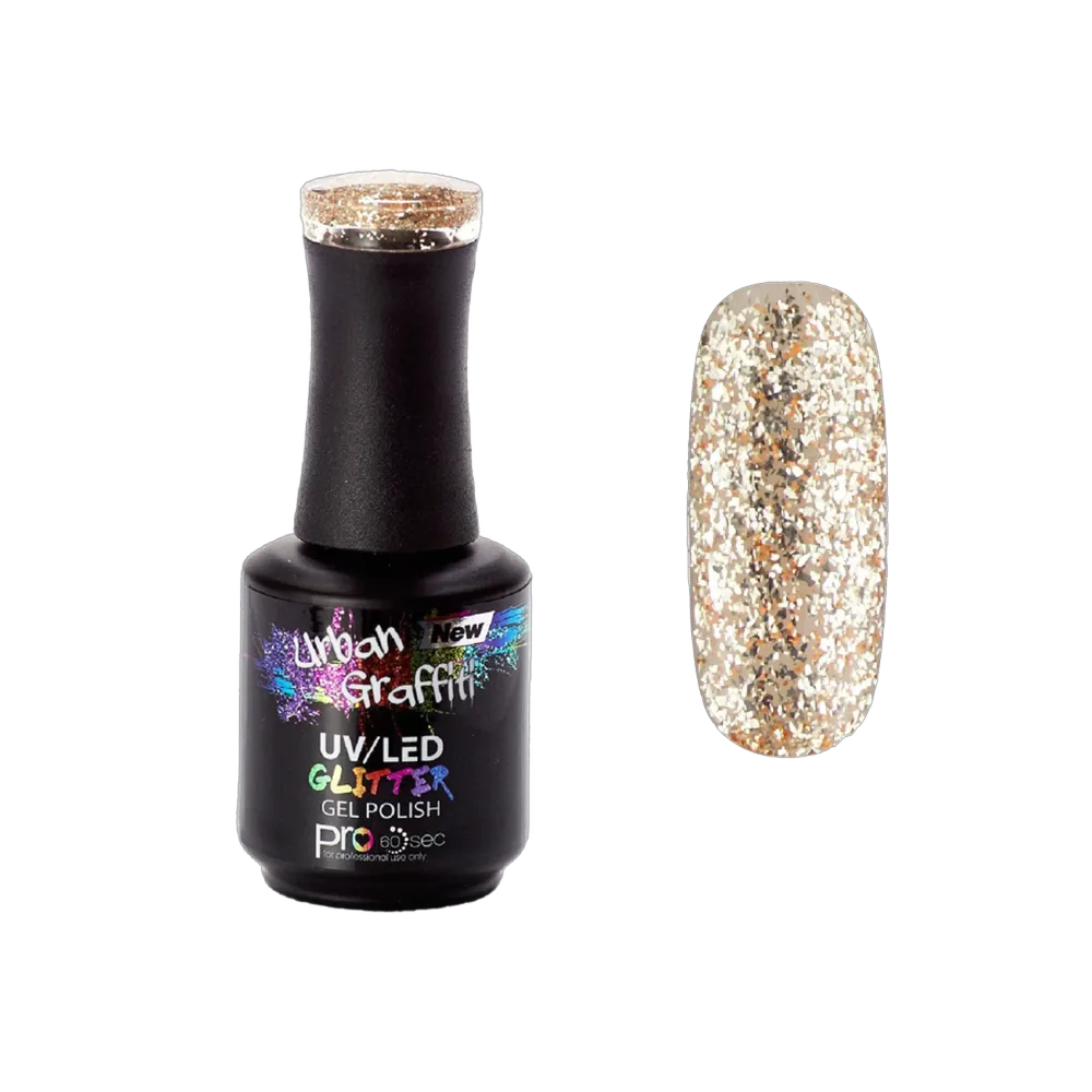 King Tut - UGGP-A0915 Urban Graffiti Zlatni Glitter Gel Lak 15ml