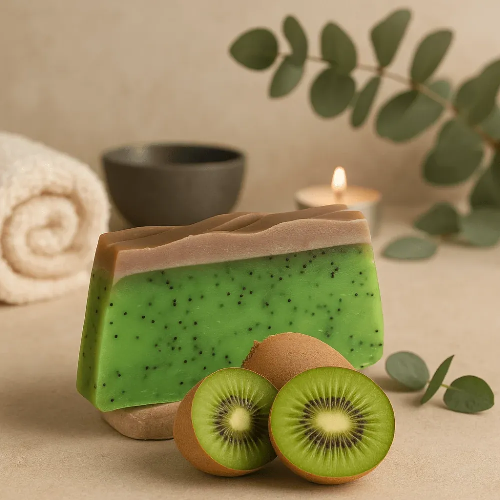 Kiwifruit ručno rađeni sapun sjemenke maka