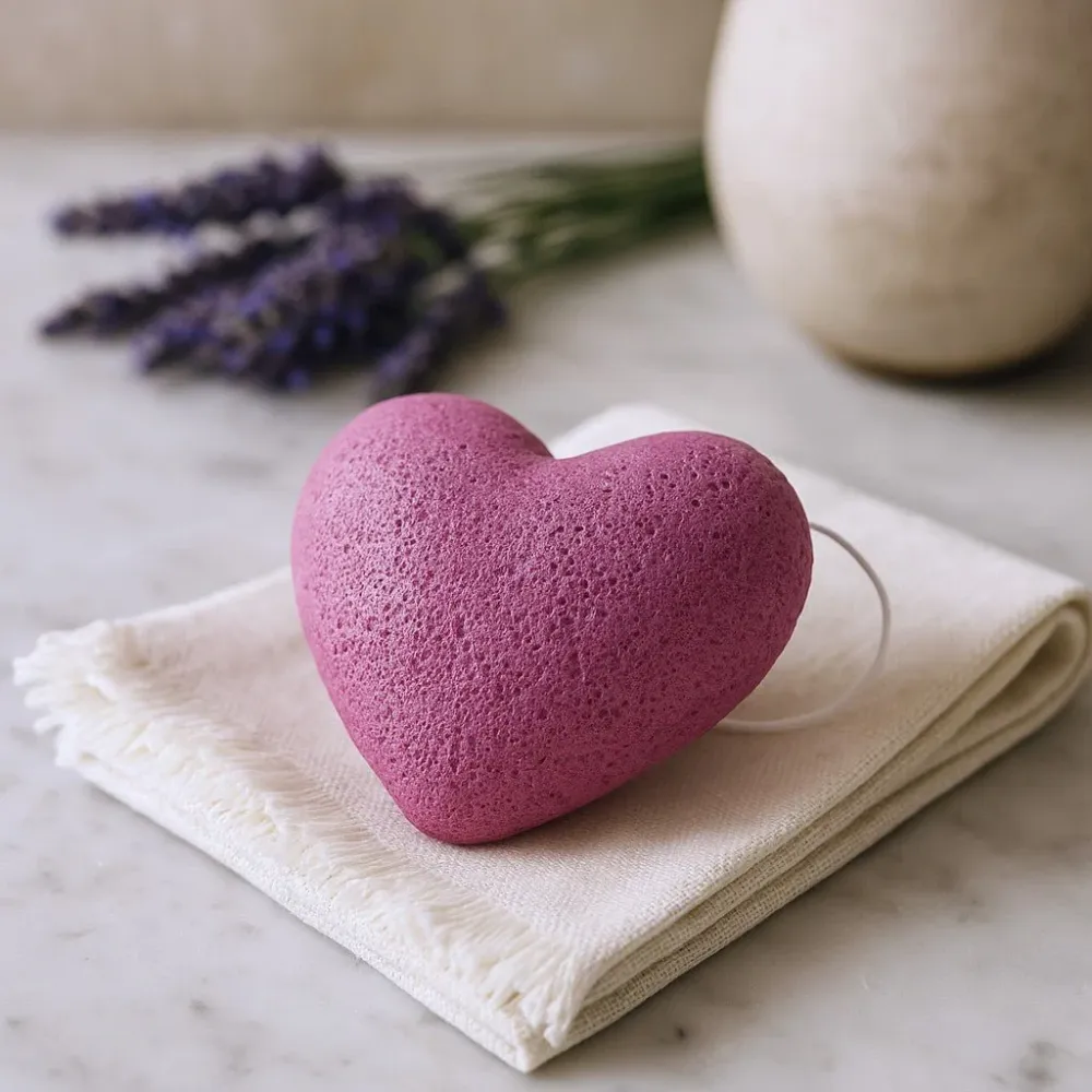 Konjac spužvica za čišćenje lica Srce Lavanda
