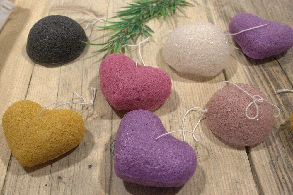 Konjac spužvica za čišćenje lica Srce Lavanda