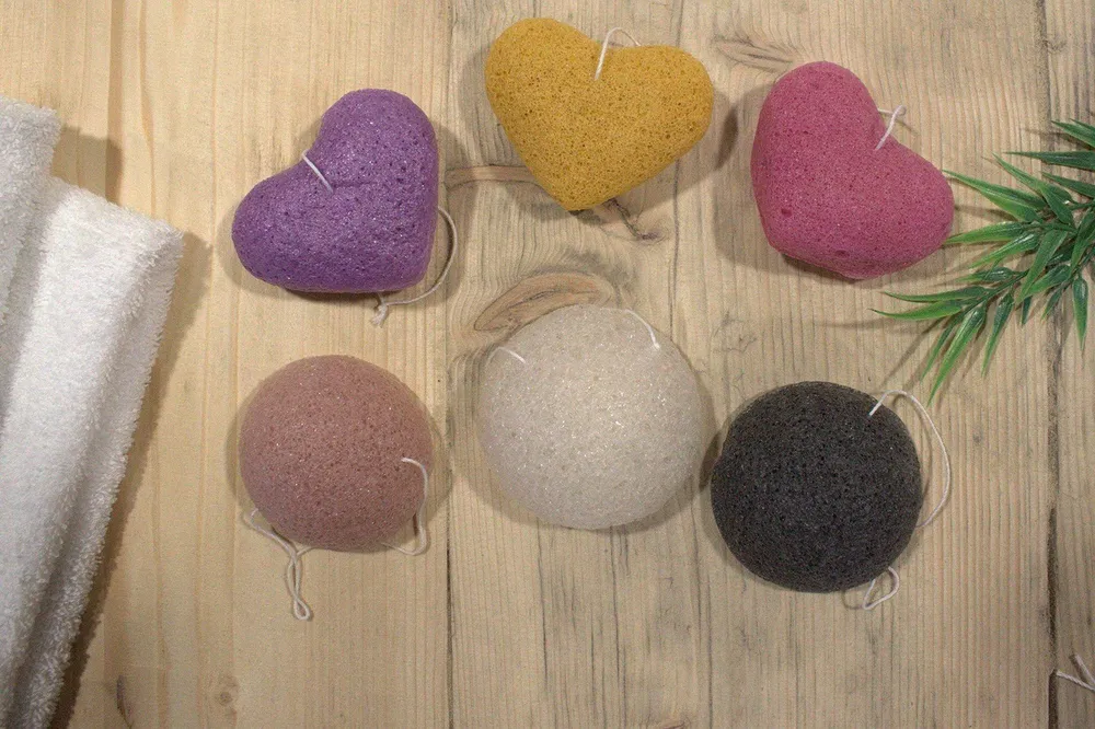 Konjac spužvica za čišćenje lica Srce Lavanda