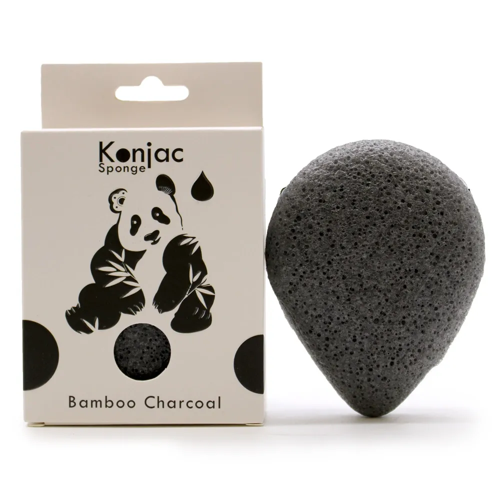Konjac spužvica za lice, bambusov ugljen suza oblik