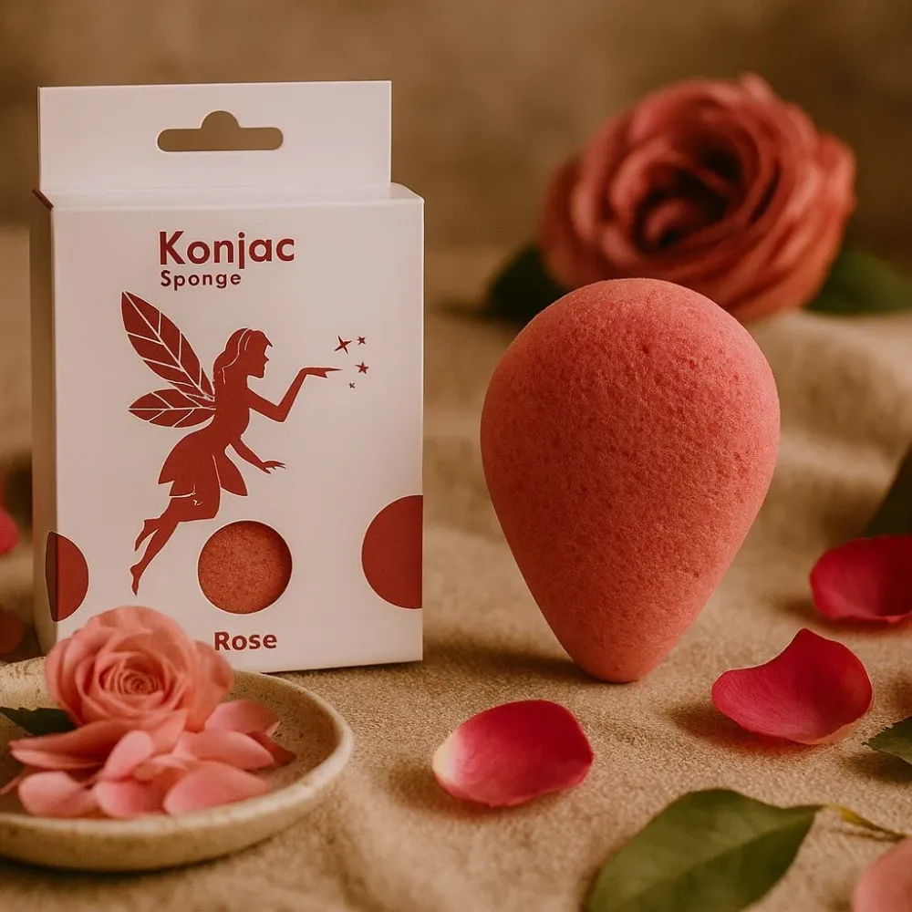 Konjac spužvica za lice ružičasti suzni oblik