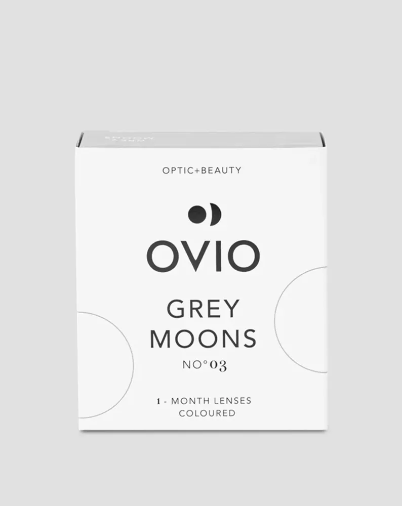Kontaktne leće sive grafitne boje, mjesečne grey moons br. 3 Ovio