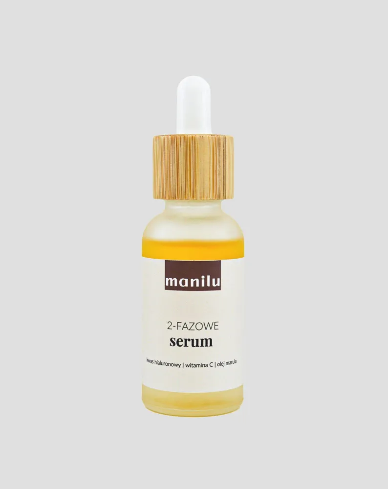Manilu dvofazni noćni serum za suhu kožu s hijaluronskom kiselinom i vitaminom C