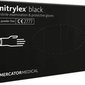 Nitrilne rukavice bez pudera Nitrylex Mercator veličina XS (Crne) Mercator Medical