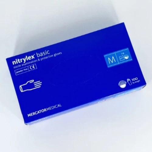 Nitrilne rukavice bez pudera Nitrylex Mercator veličina M (Plave) Mercator Medical