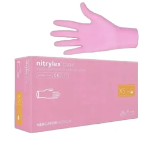 Nitrilne rukavice bez pudera Nitrylex Mercator veličina XS (Pink) Mercator Medical