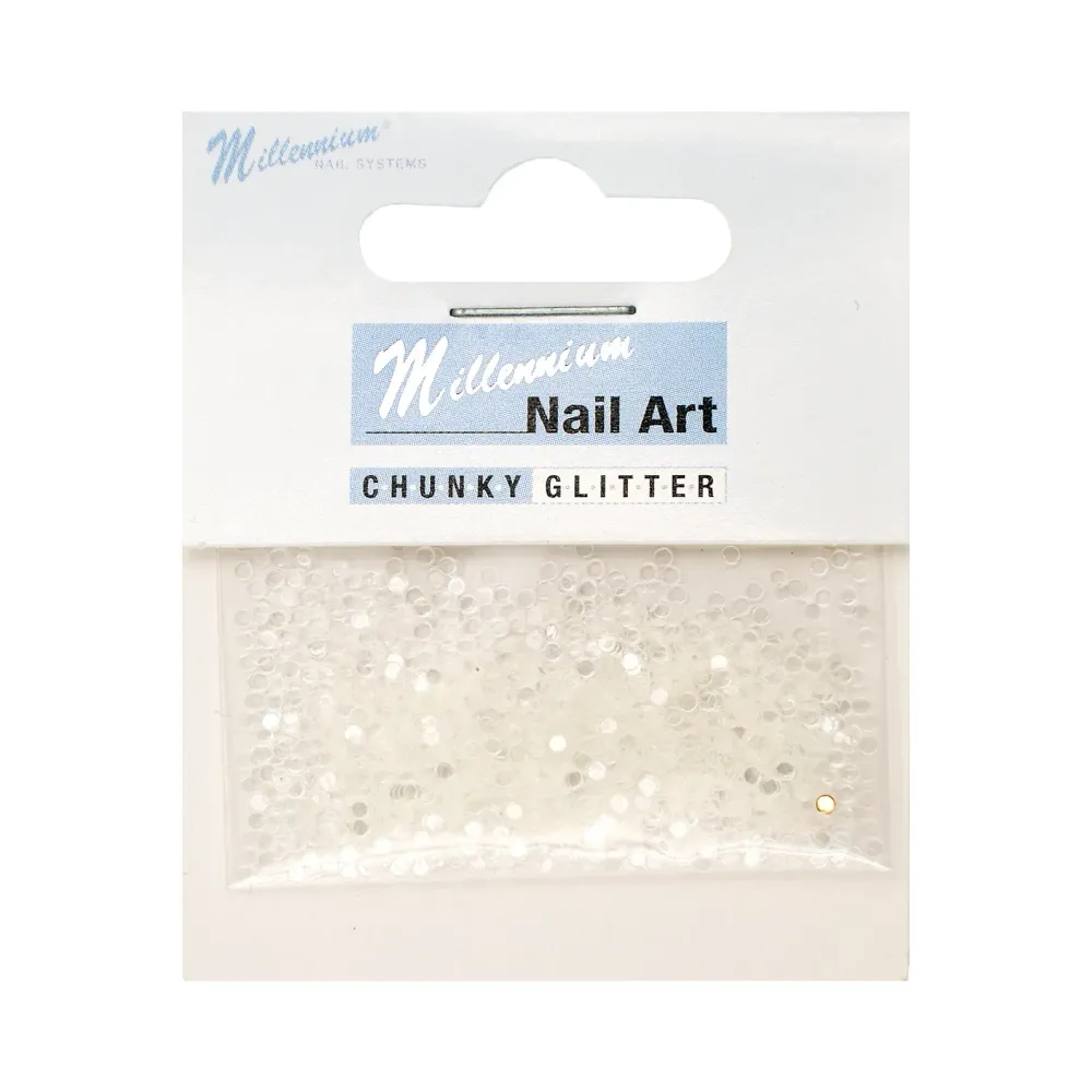 Millennium Nail Art Chunky Glitter (200 komada) prozirno
