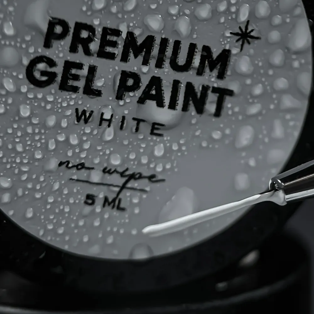Premium gel boja (bez s ljepljivim slojem) Bijela 5 ml NAILSOFTHEDAY