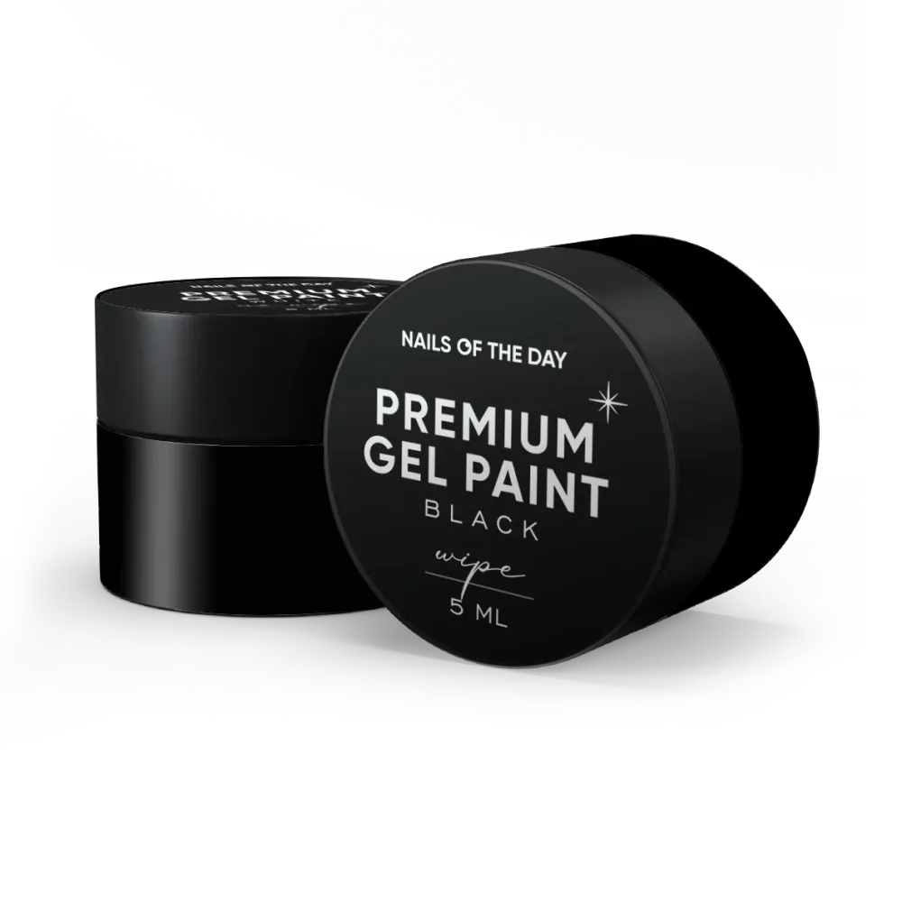 Premium gel boja (s ljepljivim slojem) Crna 5 ml NAILSOFTHEDAY
