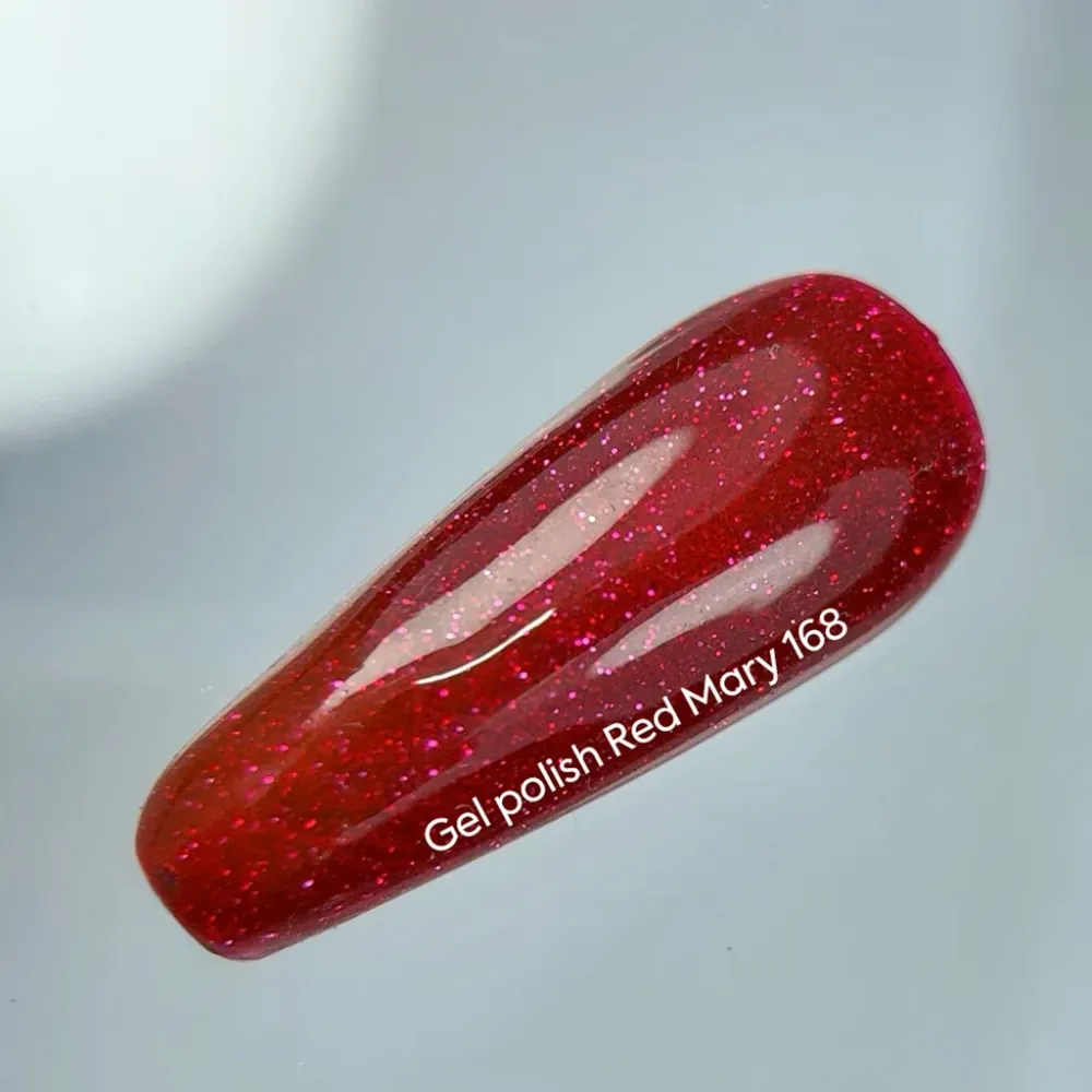 Reflektirajući gel lak za nokte №168 - Red Mary 10 ml NAILSOFTHEDAY