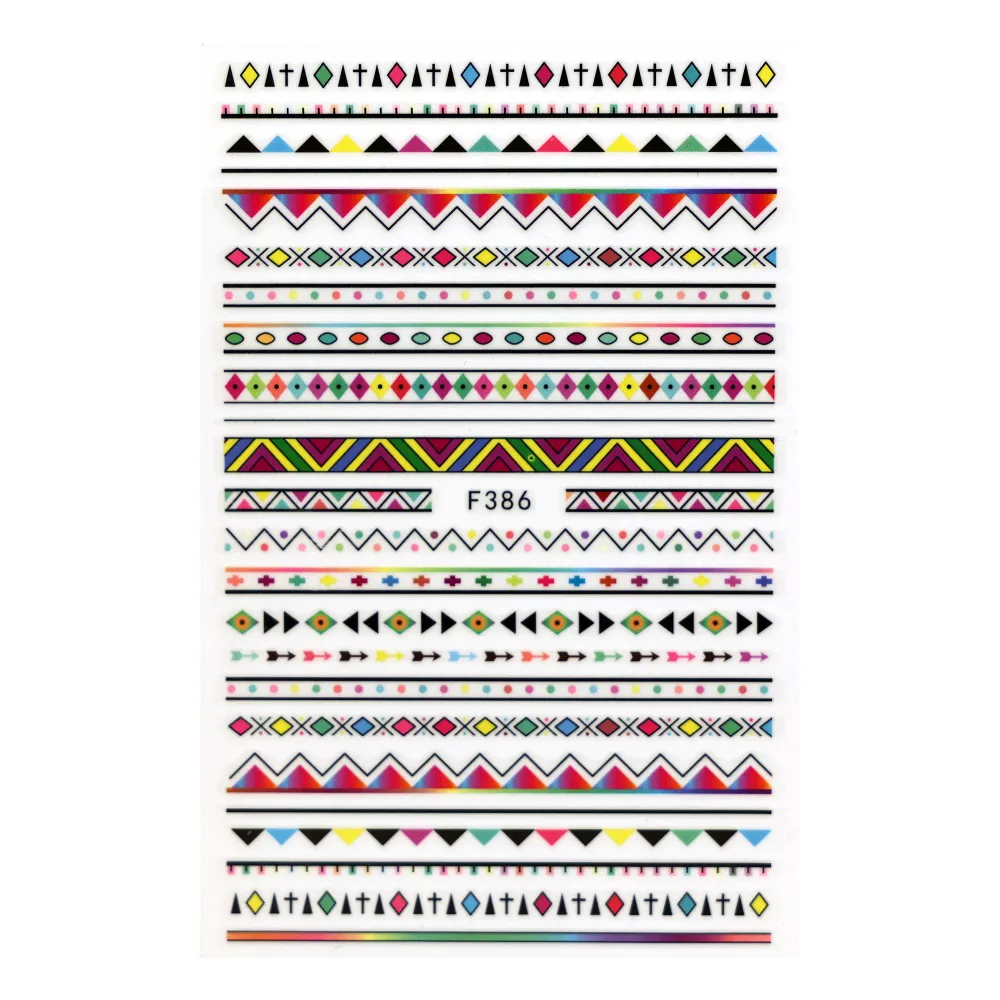 Naljepnice za nail art s geometrijskim uzorcima i linijama