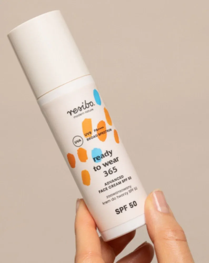 Napredna krema za lice SPF 50 usporava starenje kože Spremna za nošenje 365 Resibo