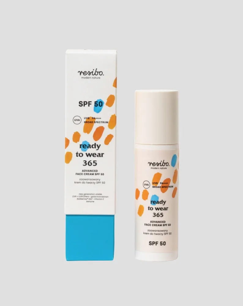 Napredna krema za lice SPF 50 usporava starenje kože Spremna za nošenje 365 Resibo